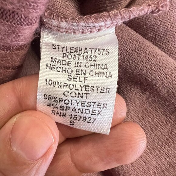 La Miel Cowl Neck Fleece Top Mauve Women's Size Small Long Sleeve - Picture 9 of 9